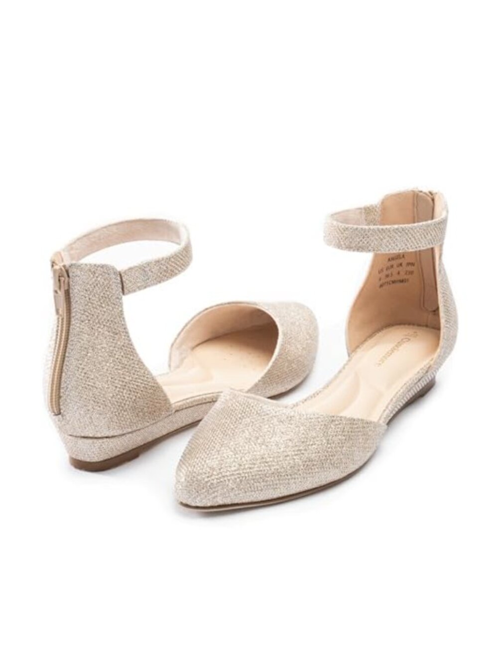 Women's Closed Toe Flat Dress Shoes Low Wedge Heel Ankle Strap Work Formal